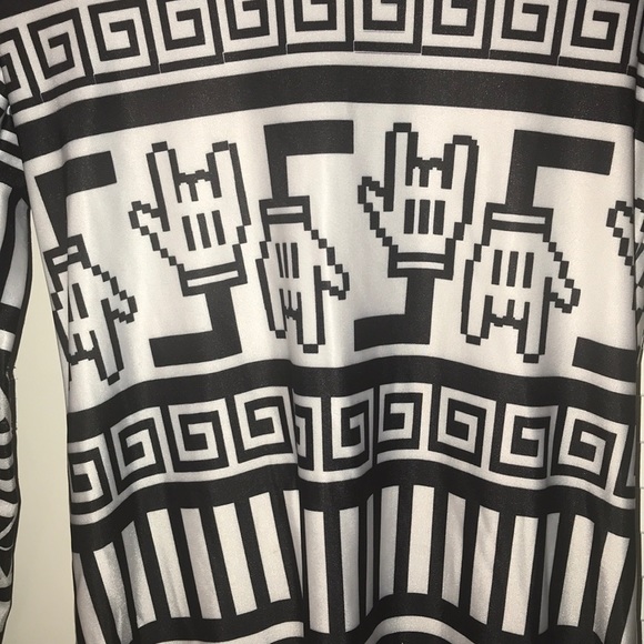 Lazy Oaf Brand Black and White Print Bodycon Dress - Picture 3 of 3